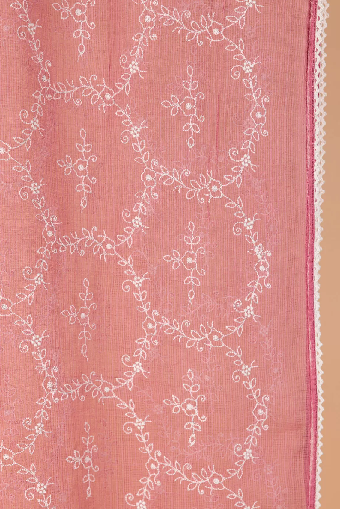 Pink Embroidered Dupatta