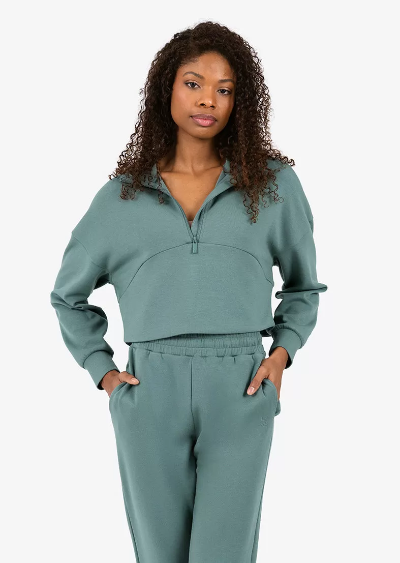 Premium Lounge Set Half Zip Dark Forest