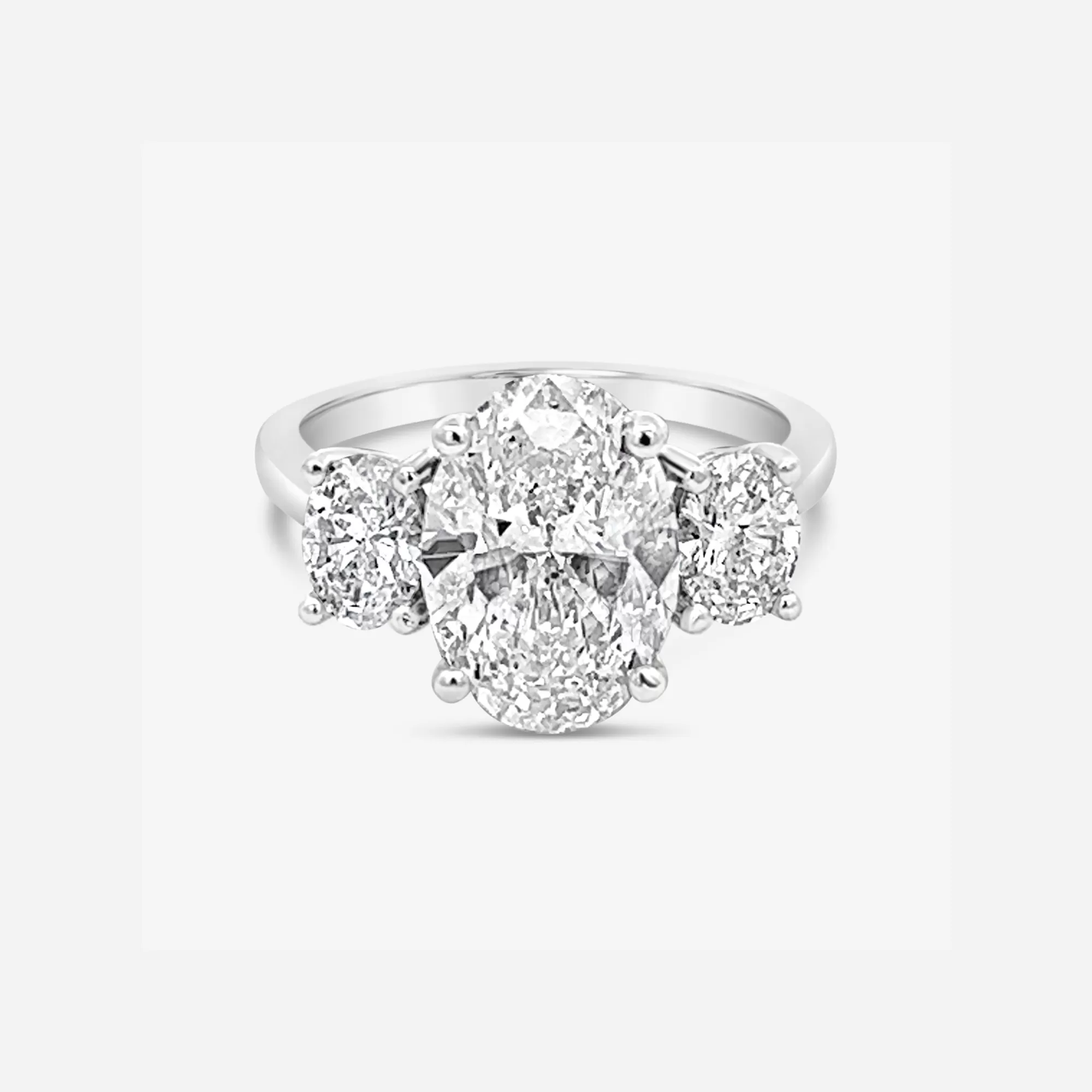 Preset 3.21ct Oval Lab Grown Diamond Engagement Ring