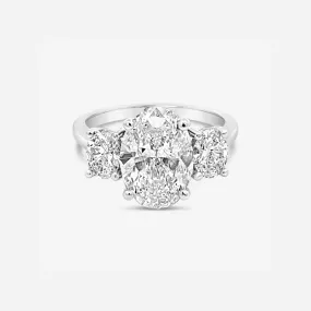 Preset 3.21ct Oval Lab Grown Diamond Engagement Ring