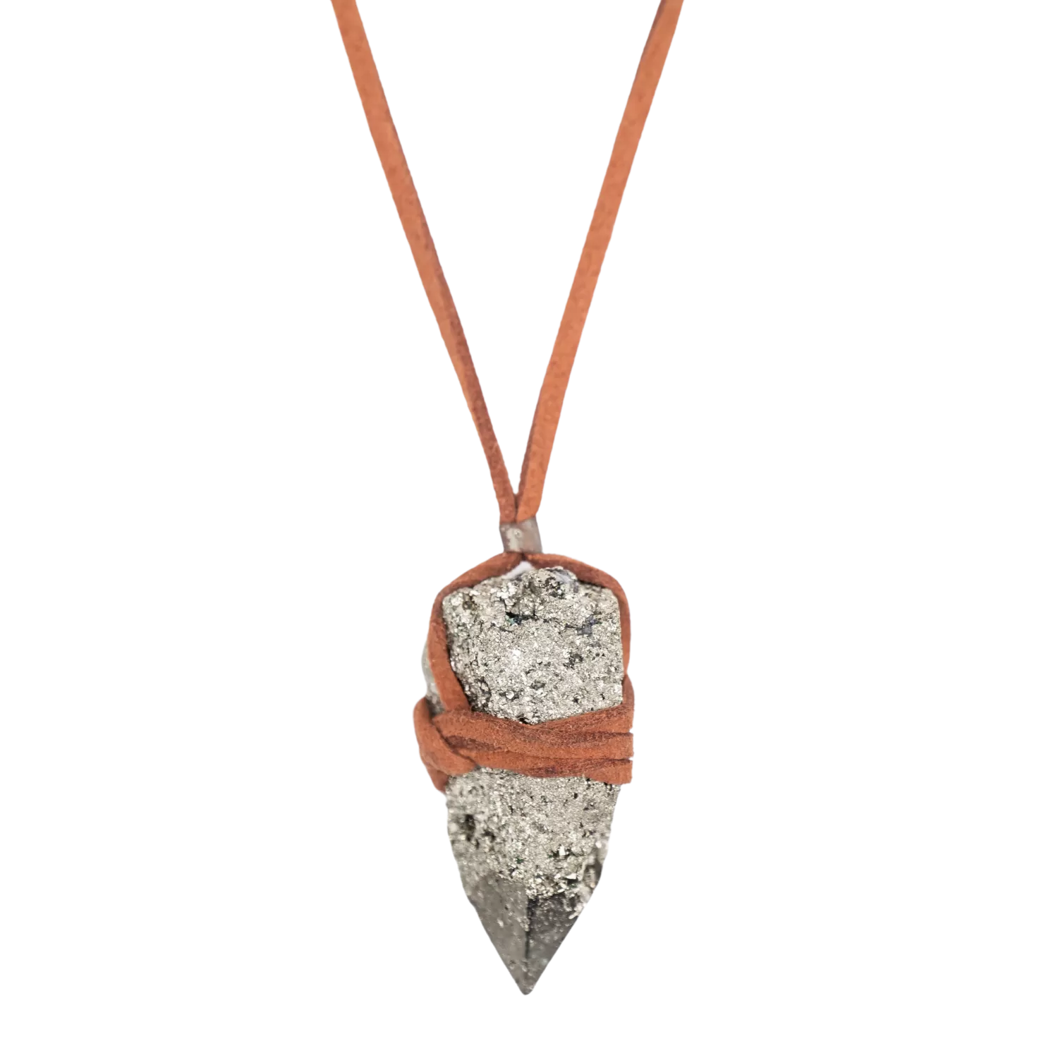 Pyrite Crystal Point Necklace