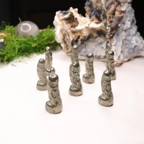 Pyrite Halloweeny Carvings ~ Extra Grounding Mini Carving