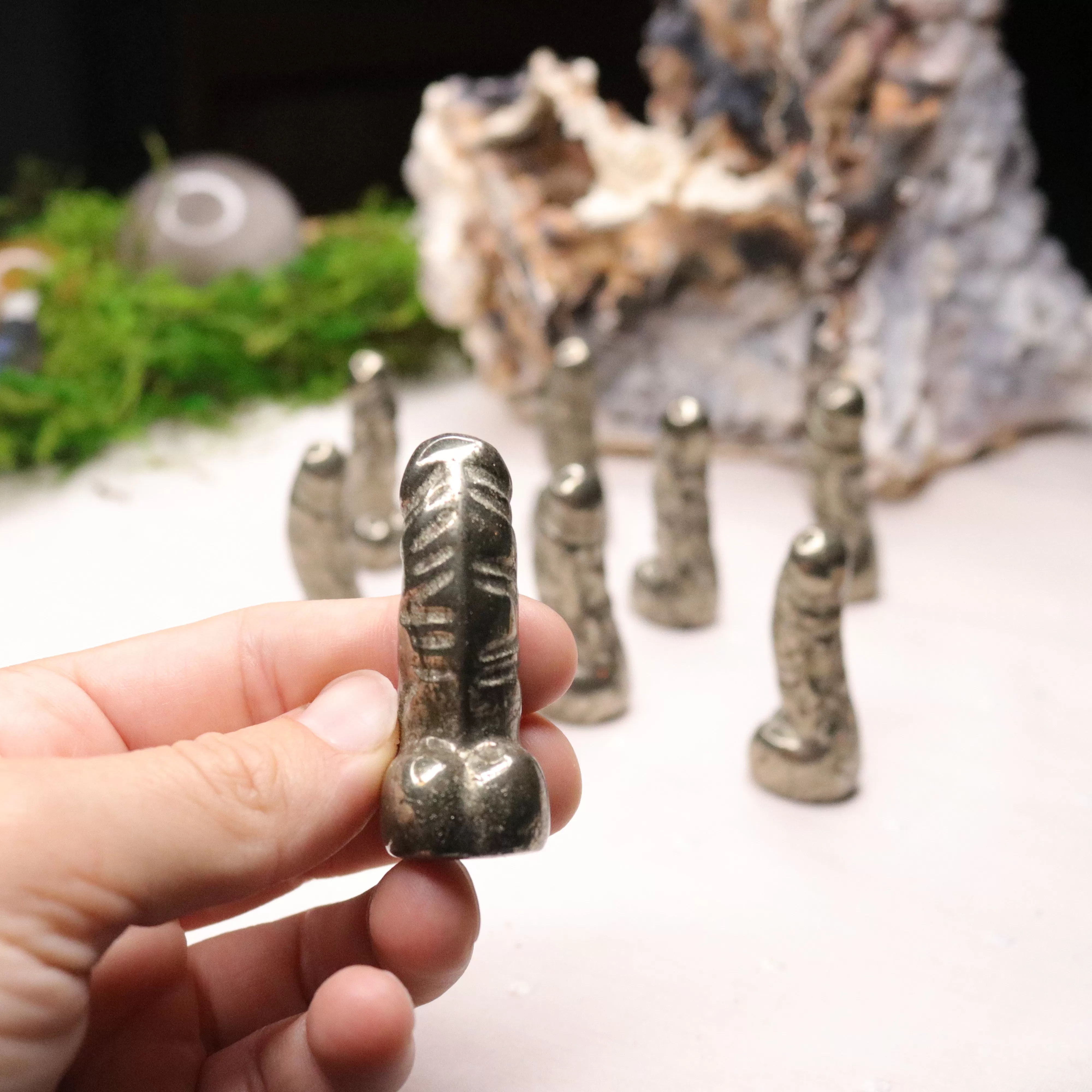 Pyrite Halloweeny Carvings ~ Extra Grounding Mini Carving