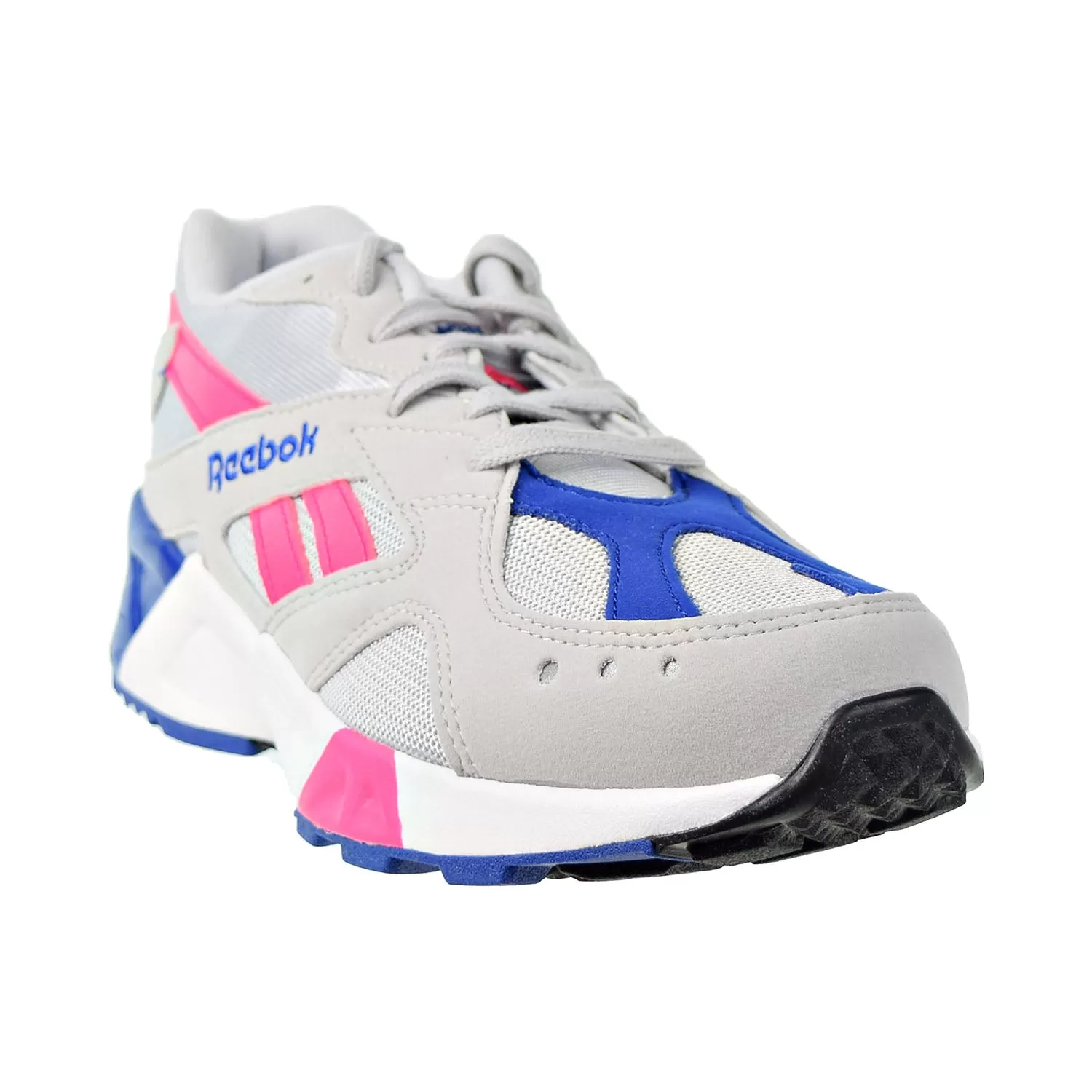 Reebok Aztrek Mens Shoes Grey/Acid Pink/Royal/White