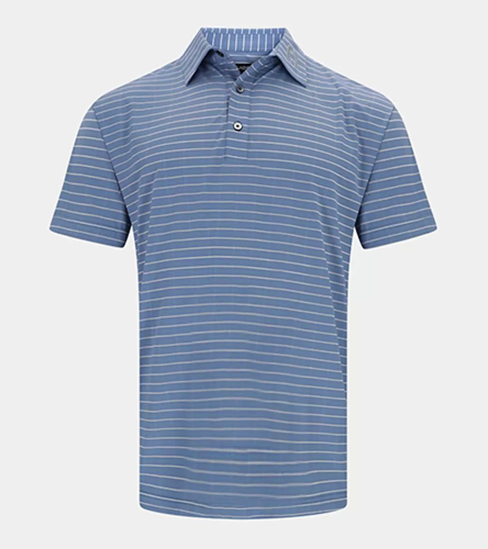 REFLECTIVE STRIPE POLO - DENIM