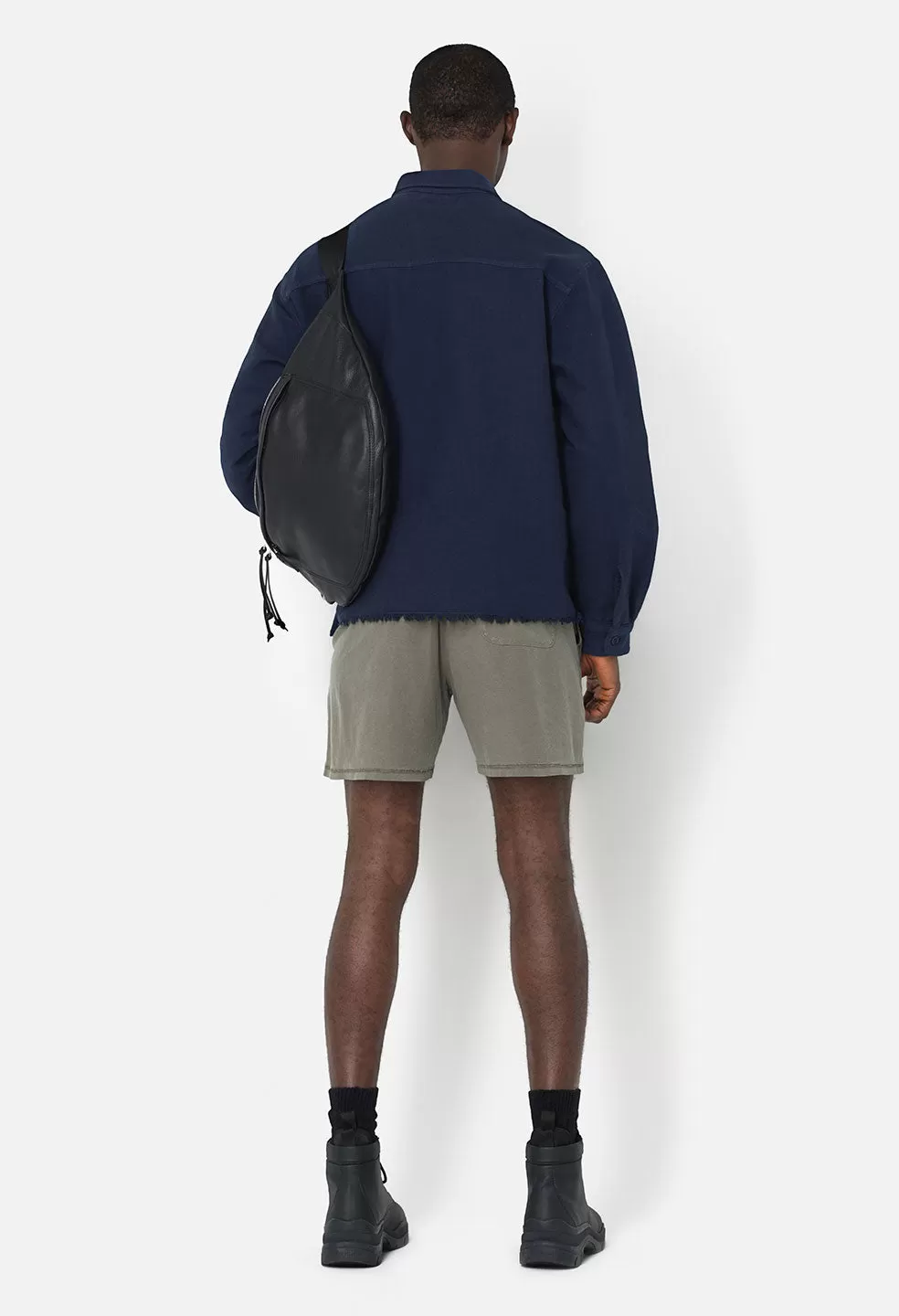 Reversed Jersey Shorts / Washed Army