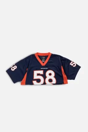 Rework Micro Crop Denver Broncos NFL Jersey - XS