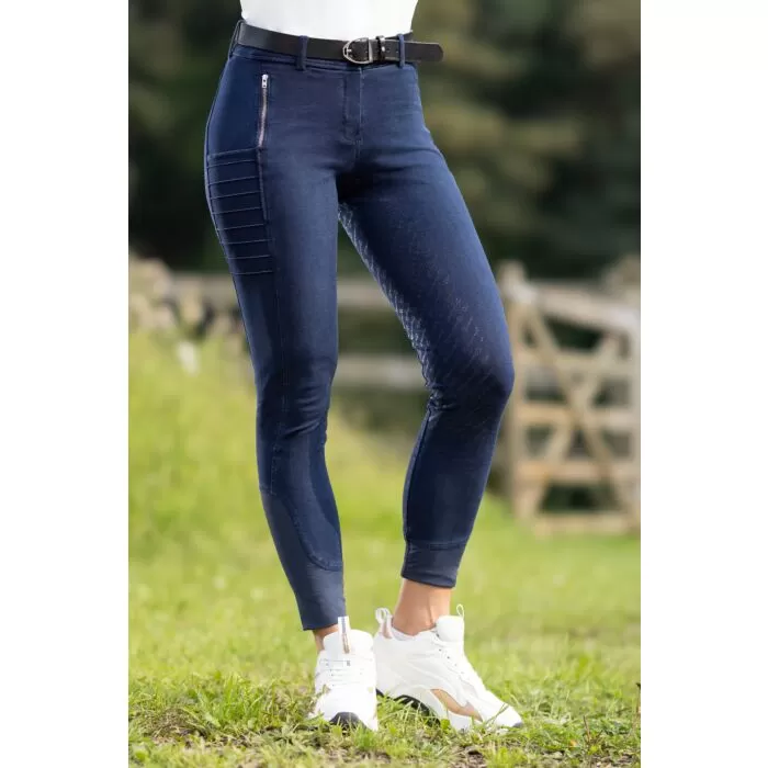 Riding breeches Aruba Denim silicone full seat