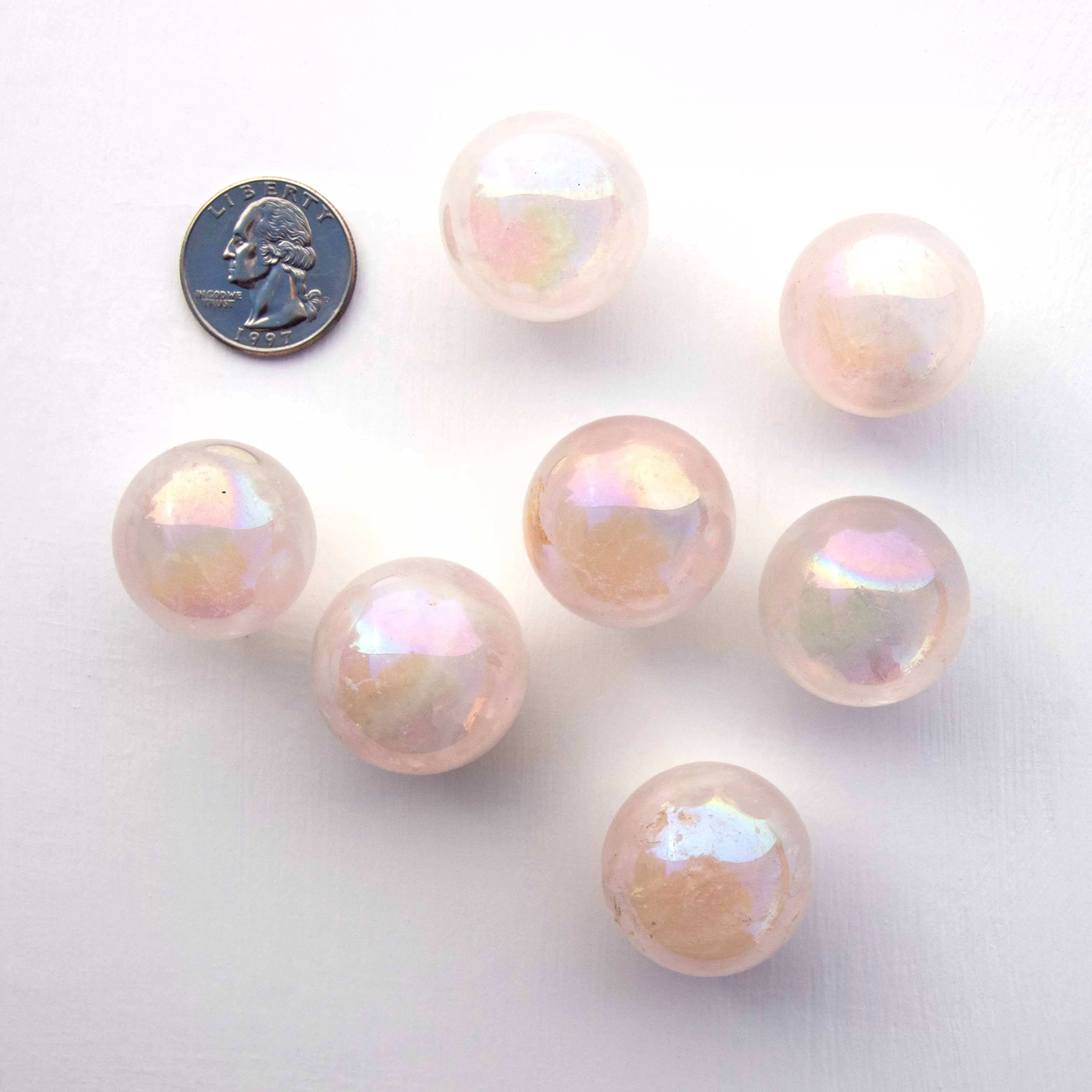 Rose Aura Quartz - Sphere