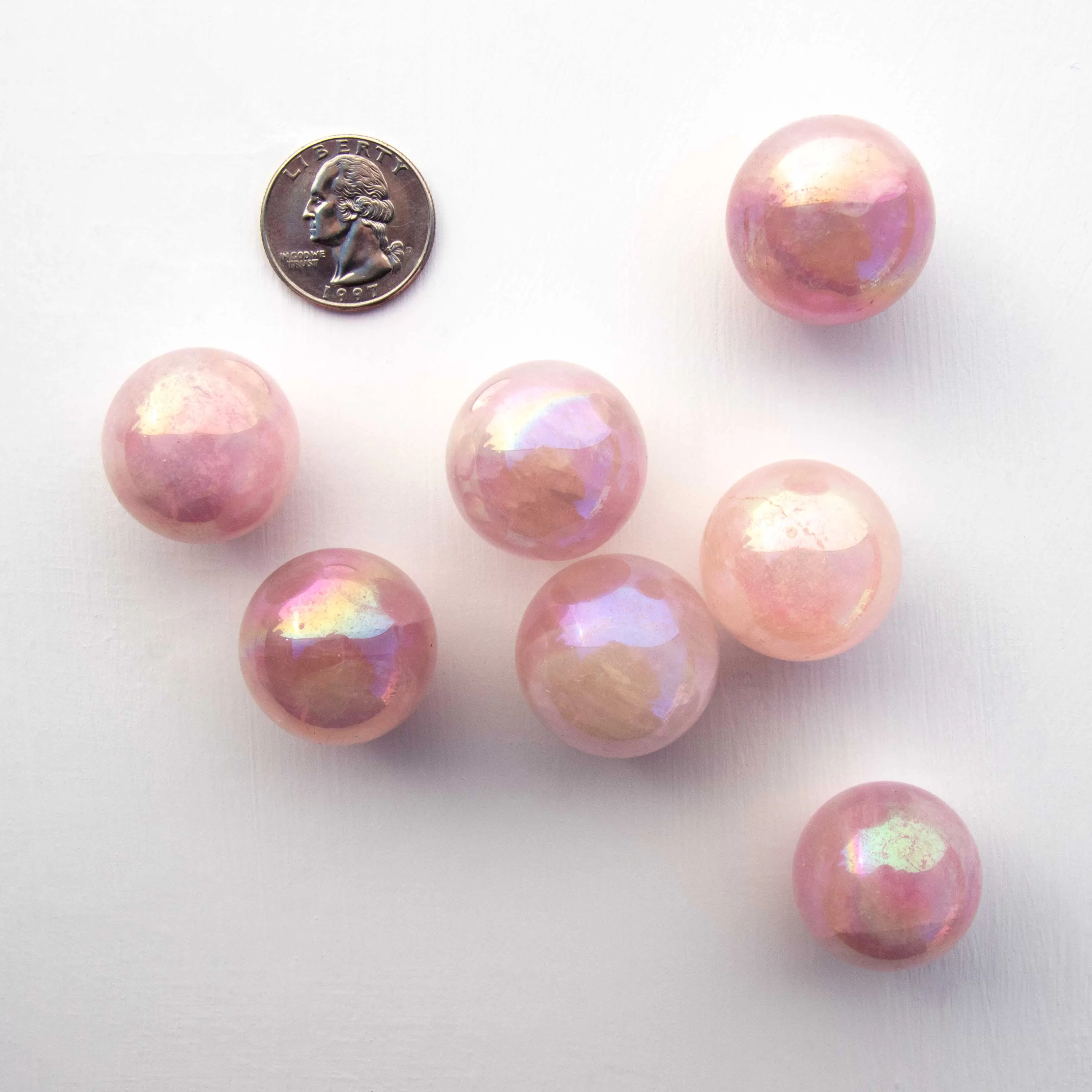 Rose Aura Quartz - Sphere