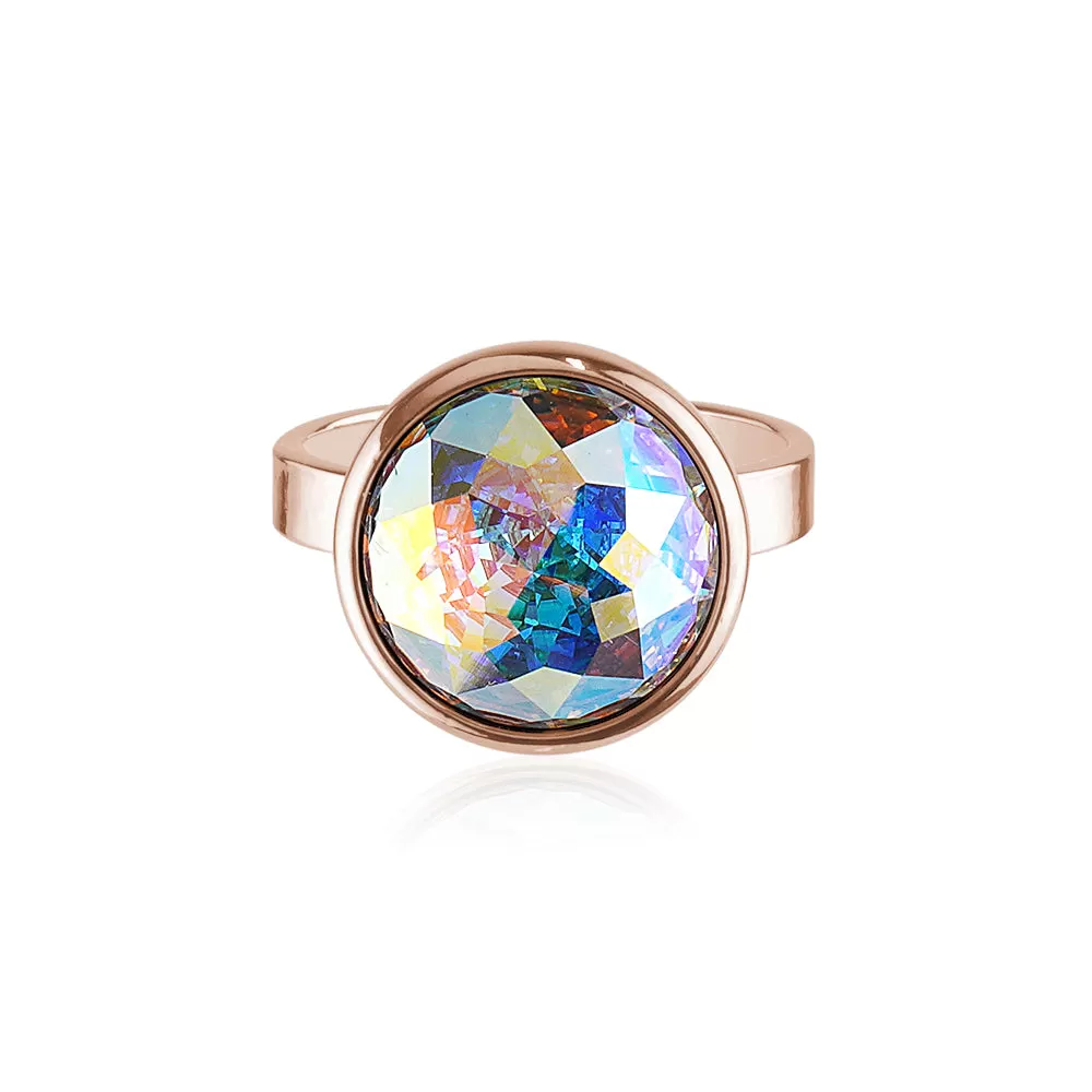 ROSE GOLD AB CRYSTAL RING