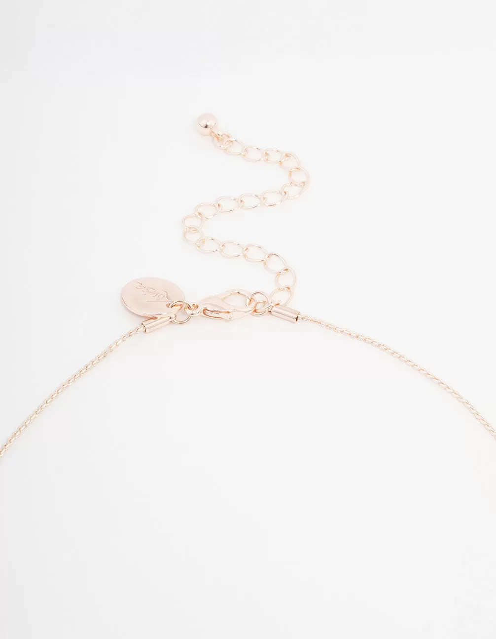 Rose Gold Pearl Charm Long Necklace