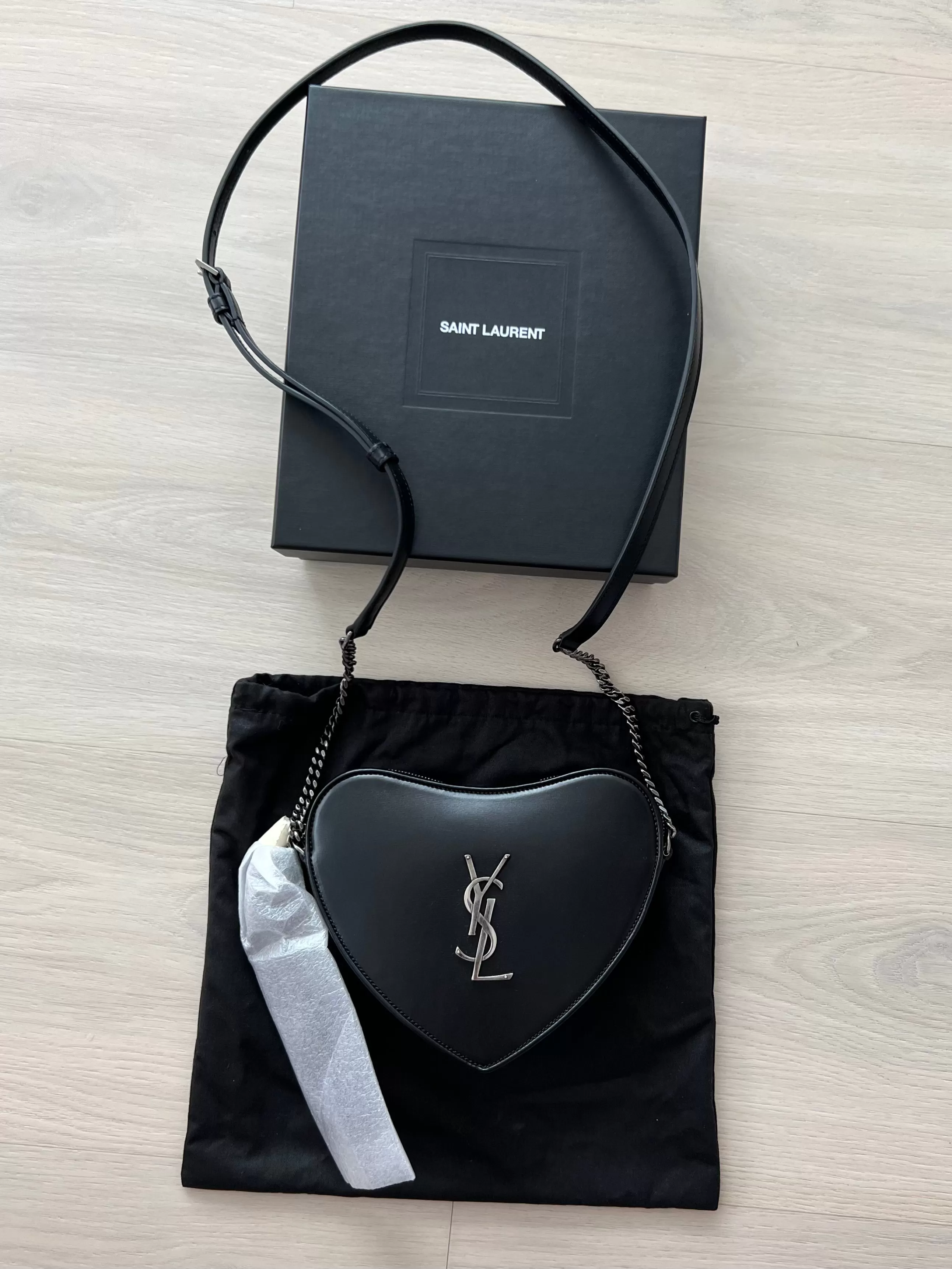 Saint Laurent Heart Tassel Bag