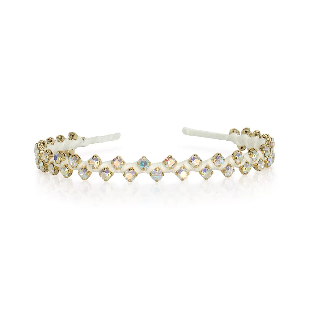 SATIN AB CRYSTAL  HAIRBAND