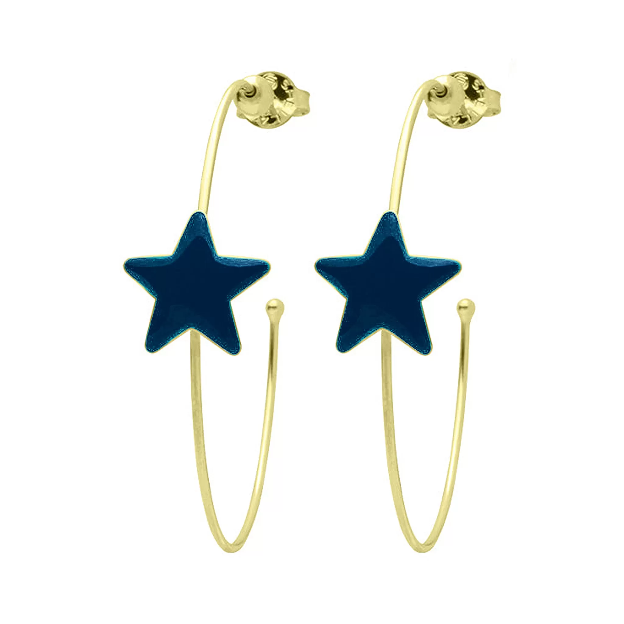 Sheila Fajl Ursa Star Hoops in Blue Resin