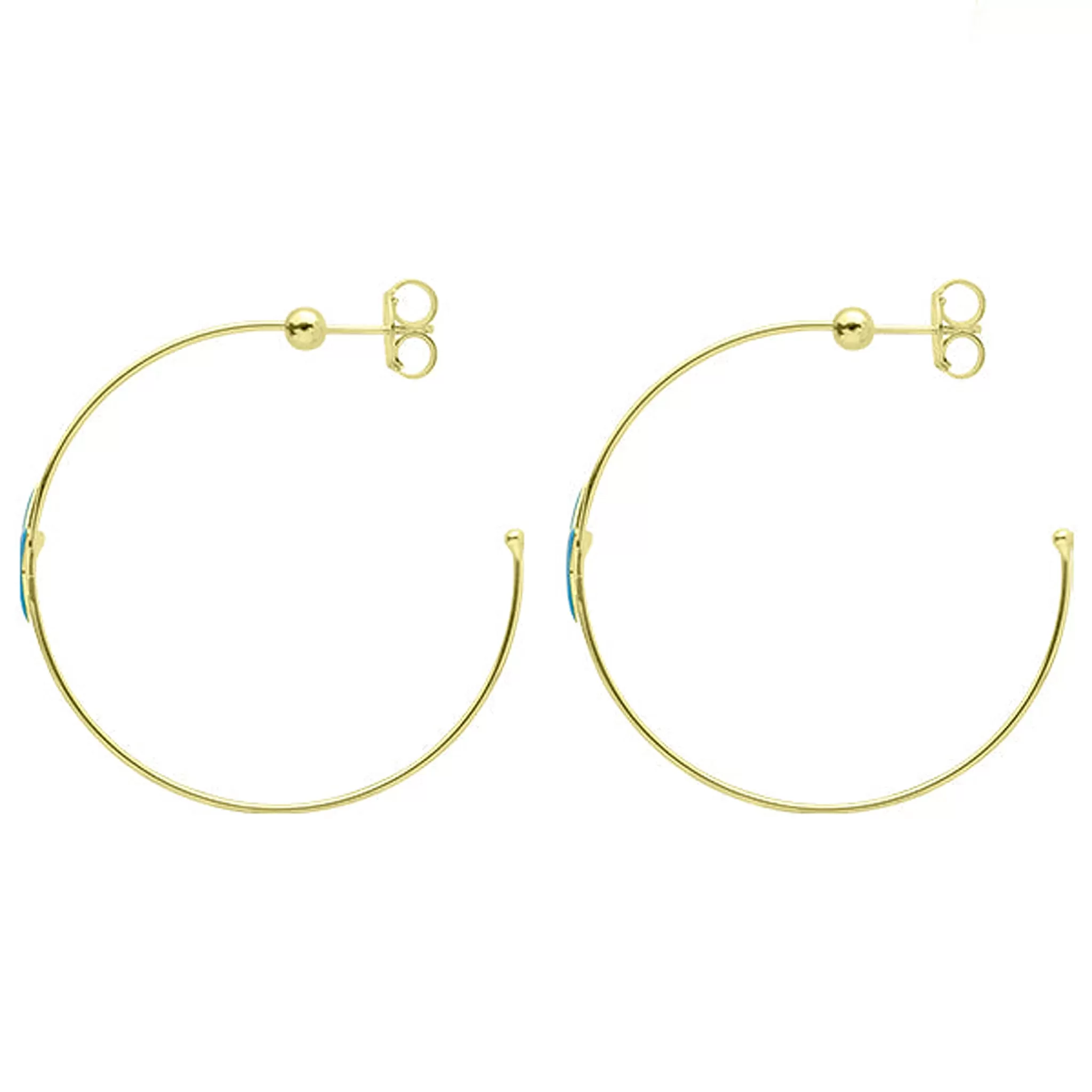 Sheila Fajl Ursa Star Hoops in Blue Resin