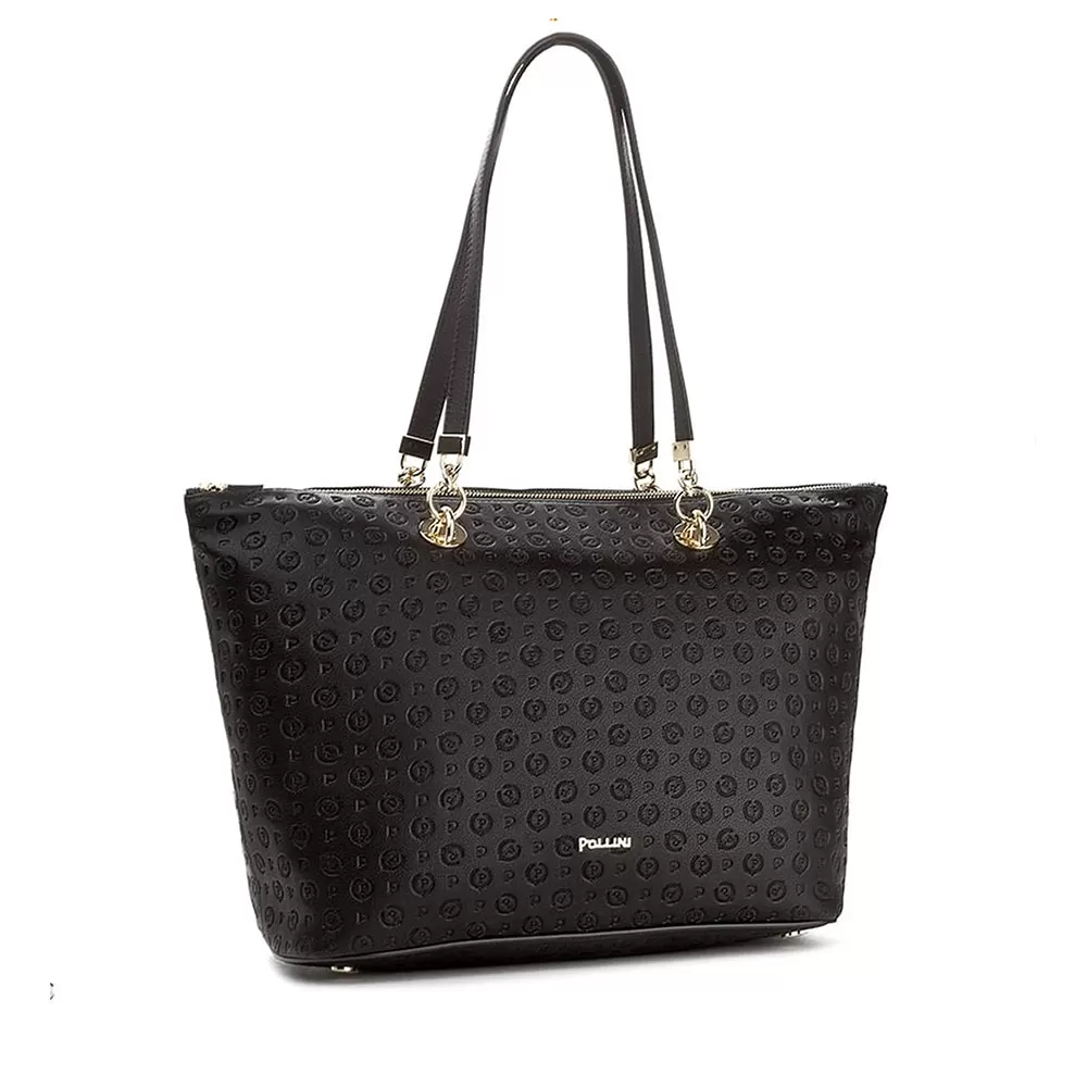 Shopping Bag Donna POLLINI linea Heritage Embossed Nero