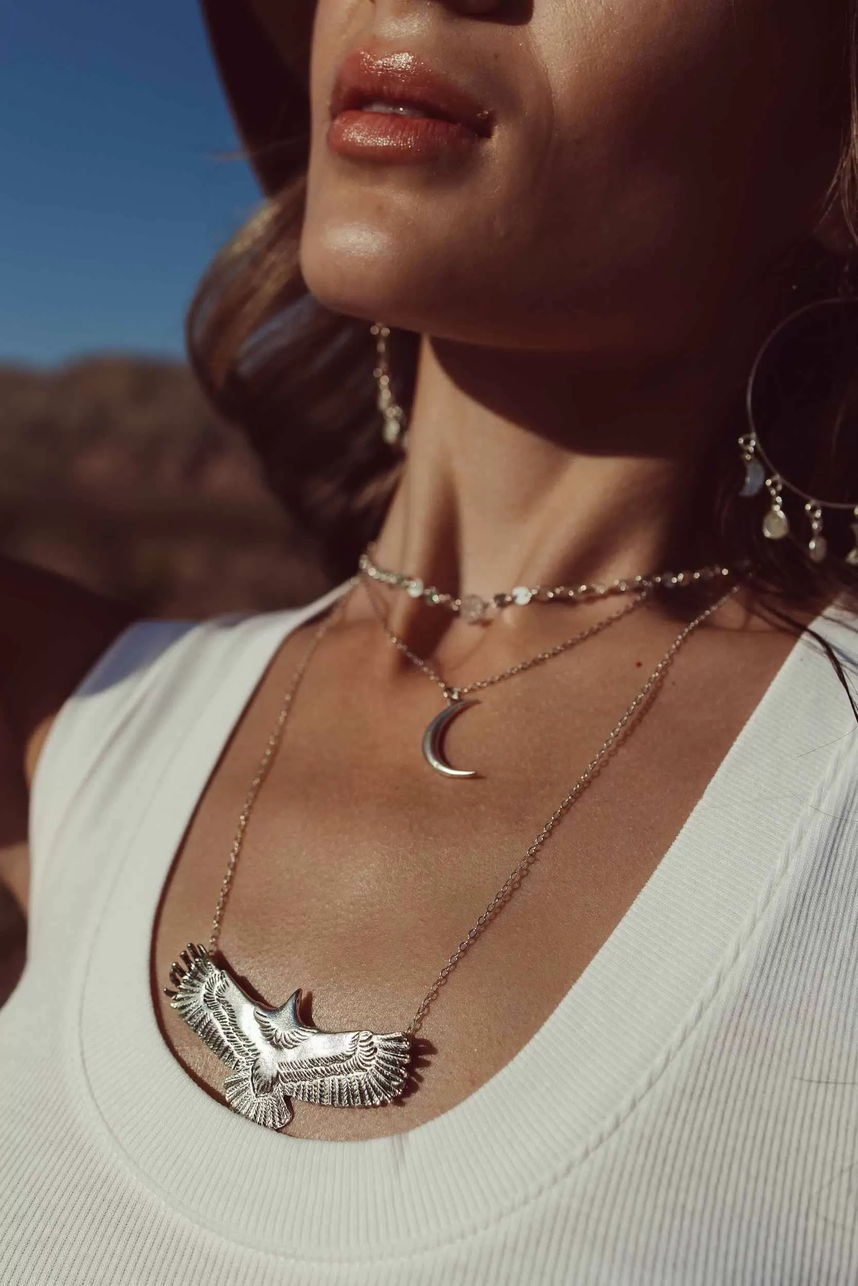 Soaring Eagle Silver Necklace