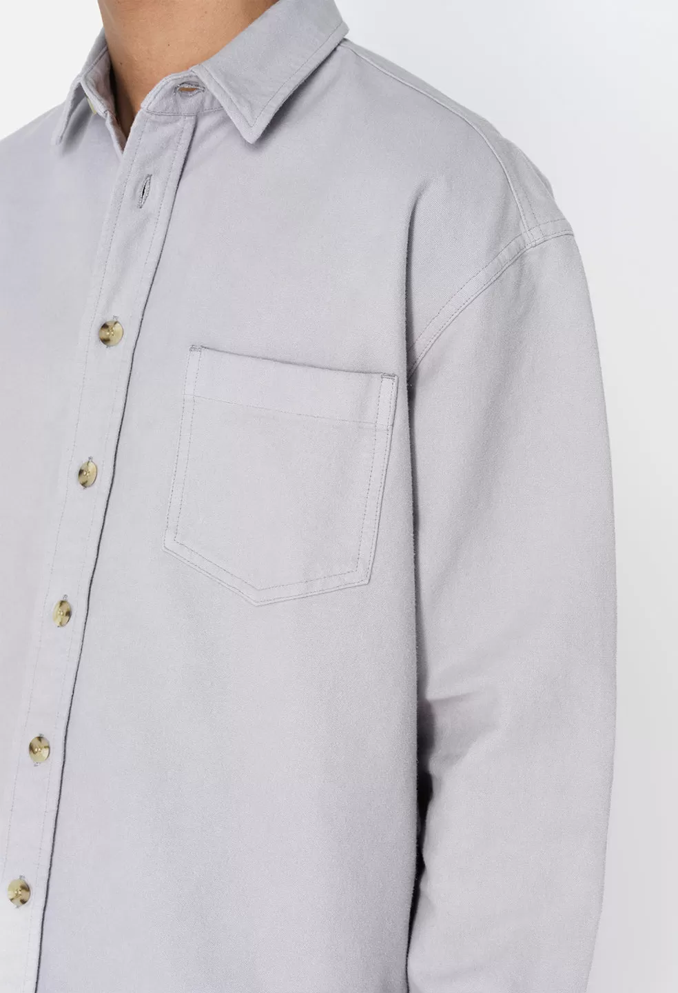 Solid Hemi Oversized Shirt / Lavender