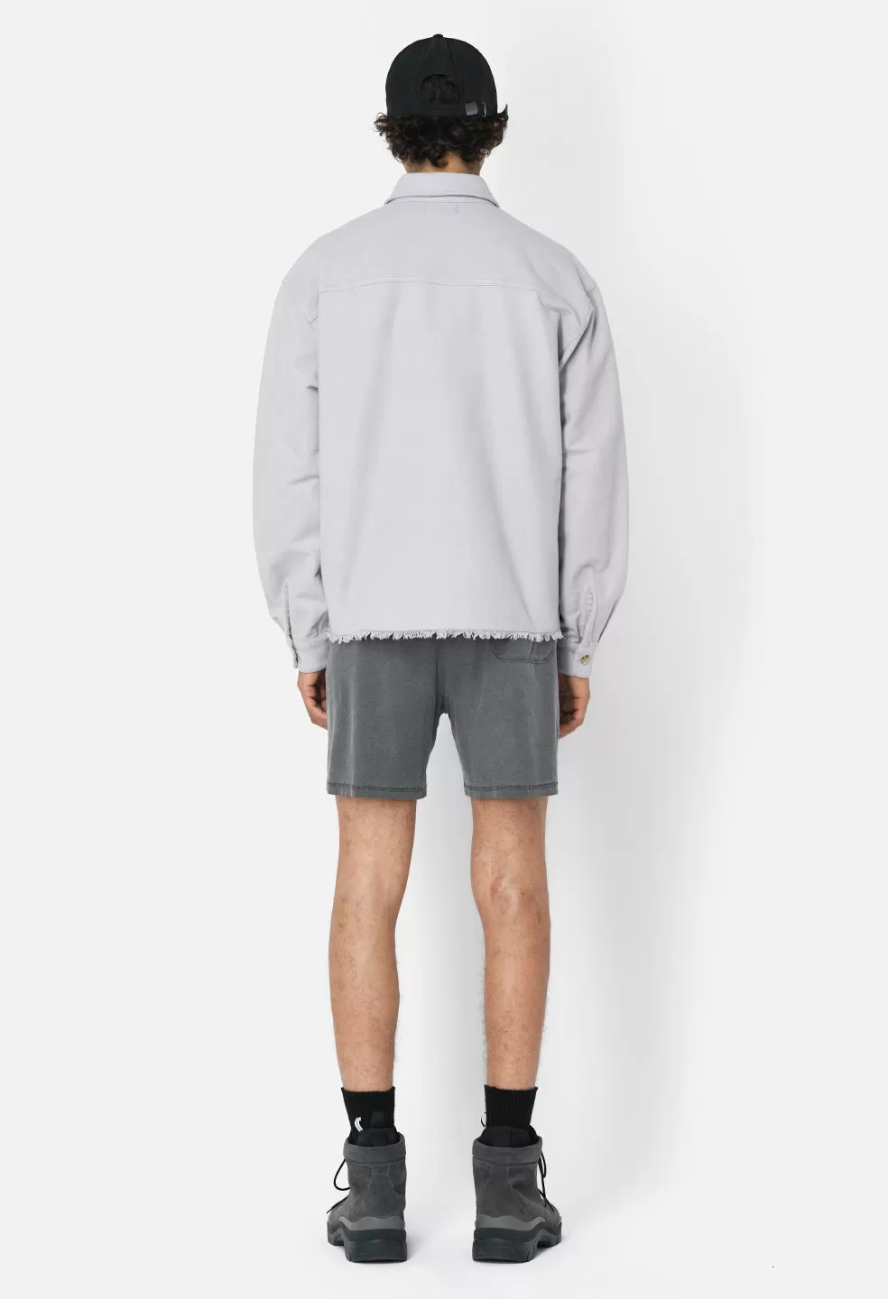 Solid Hemi Oversized Shirt / Lavender