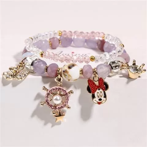 Sparkly Crystal Charm Bracelet with Gift Box Set for Girls