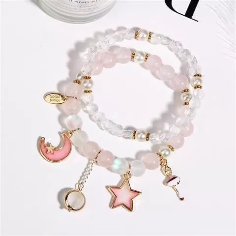 Sparkly Crystal Charm Bracelet with Gift Box Set for Girls