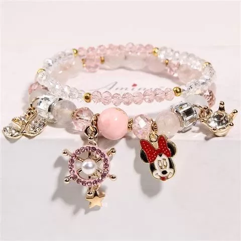 Sparkly Crystal Charm Bracelet with Gift Box Set for Girls