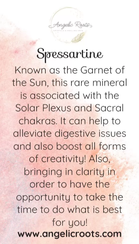 Spessartine Crystal Card