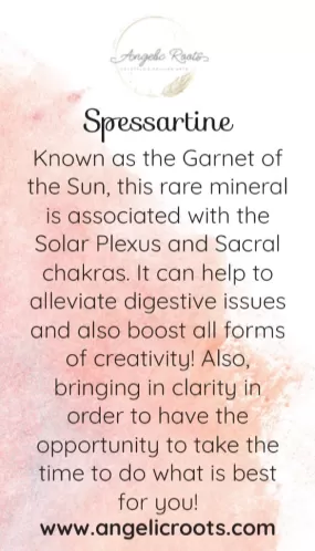 Spessartine Crystal Card