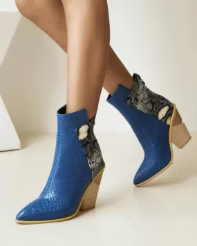 Split Joint Zipper Ankle Boots