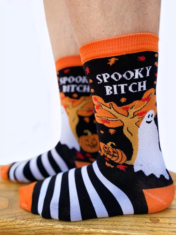 Spooky Bitch Womens Crew Socks