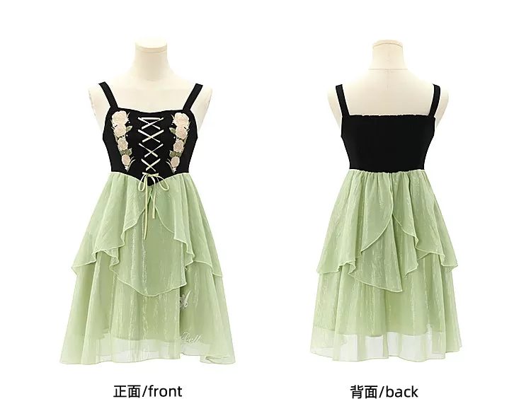 Spring Lovely Flower Girl Green Dress ON622