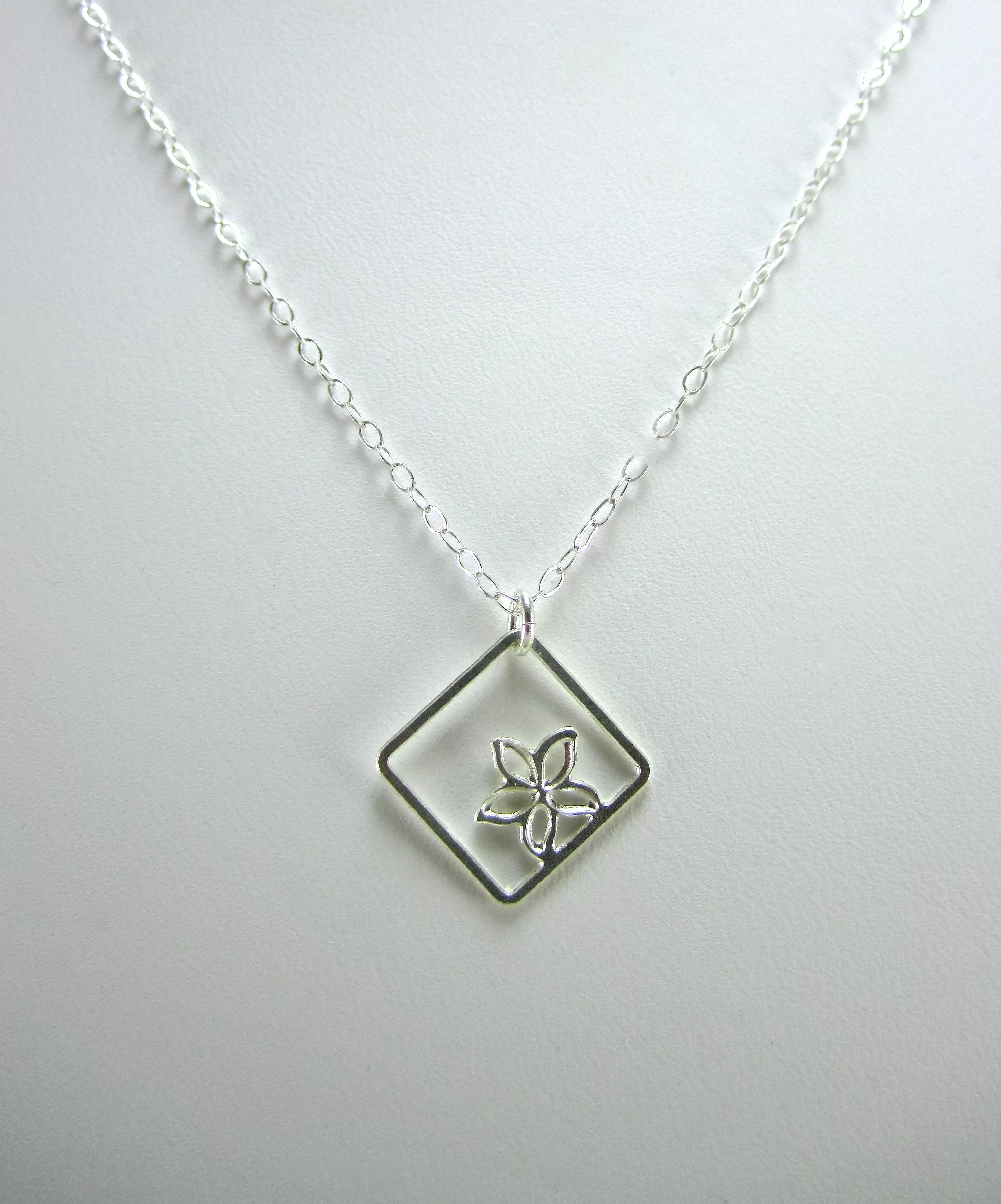 Square Flower Necklace