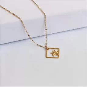 Square Flower Necklace