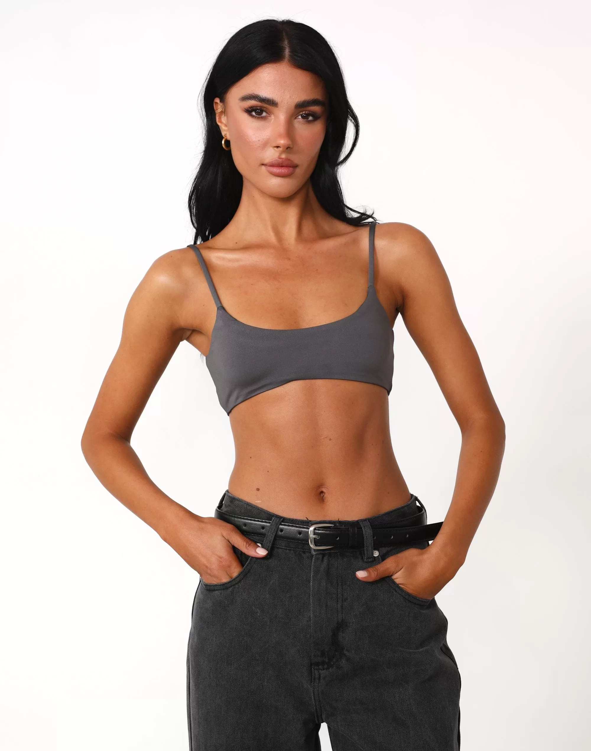 Stamina Crop Top (Slate)