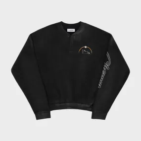 Stardust Henley Crewneck (Vintage Black)