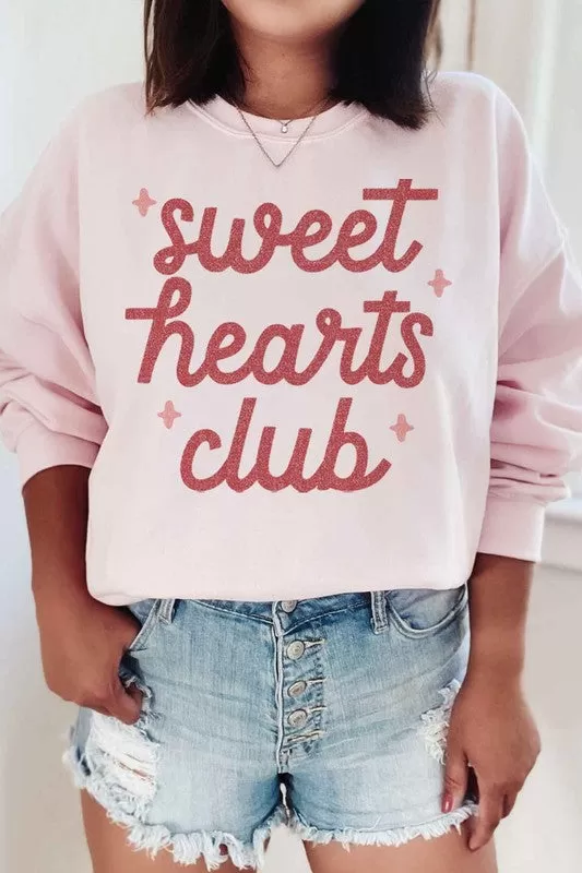 SWEET HEARTS CLUB GRAPHIC SWEATSHIRT