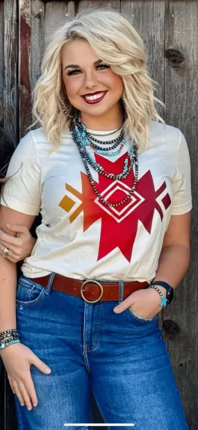 The Tabba Sunset Tribal Tee