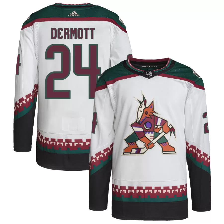 Travis Dermott Arizona Coyotes adidas Primegreen Authentic Pro Jersey - White