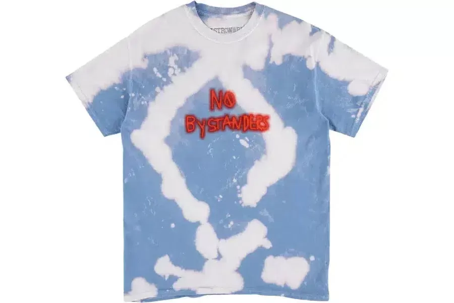 Travis Scott No Bystanders Tee Blue Tie Dye