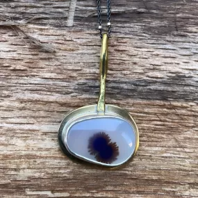 Twins dendritic agate necklace