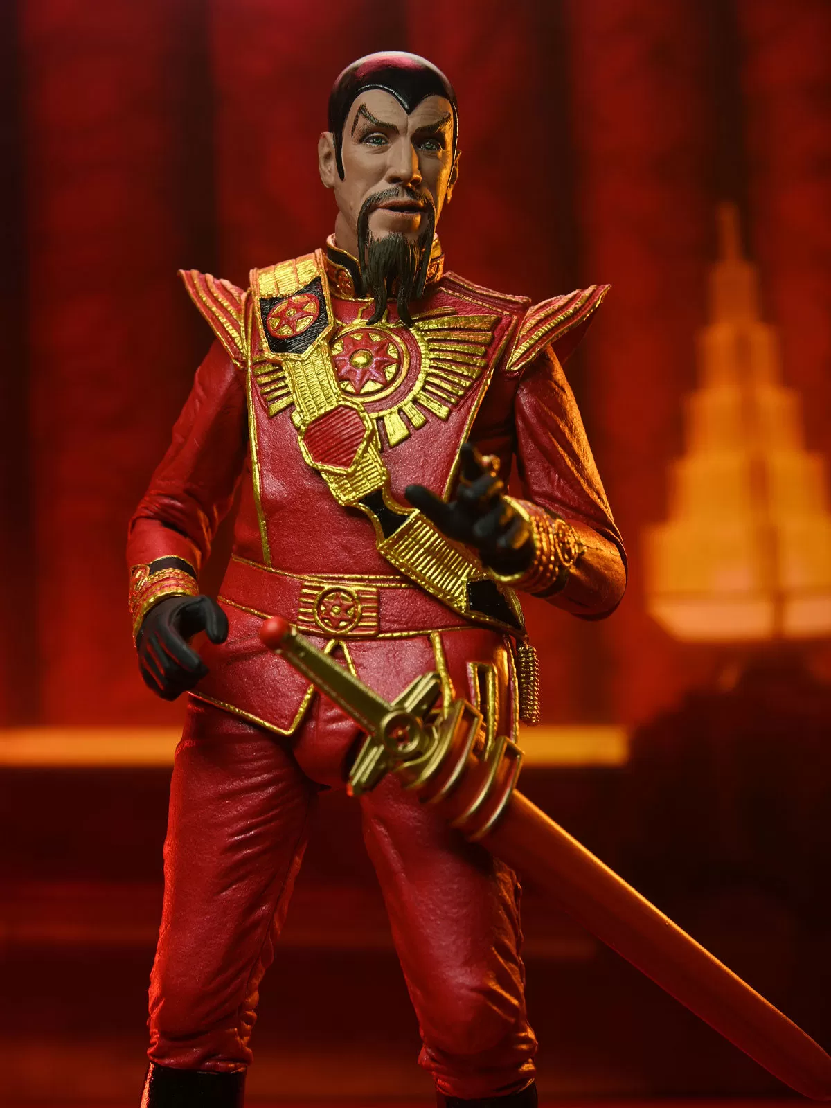 Ultimate Ming (Red Military Outfit) - King Features 7” Action Figure - Flash Gordan 1980 - NECA Collectibles