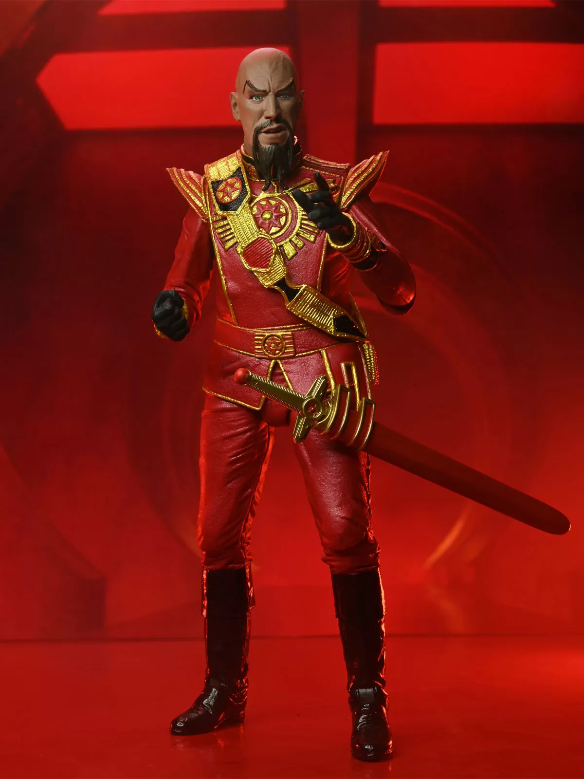 Ultimate Ming (Red Military Outfit) - King Features 7” Action Figure - Flash Gordan 1980 - NECA Collectibles