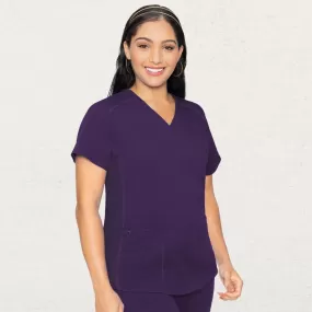 V-Neck Shirt Tail Scrub Top