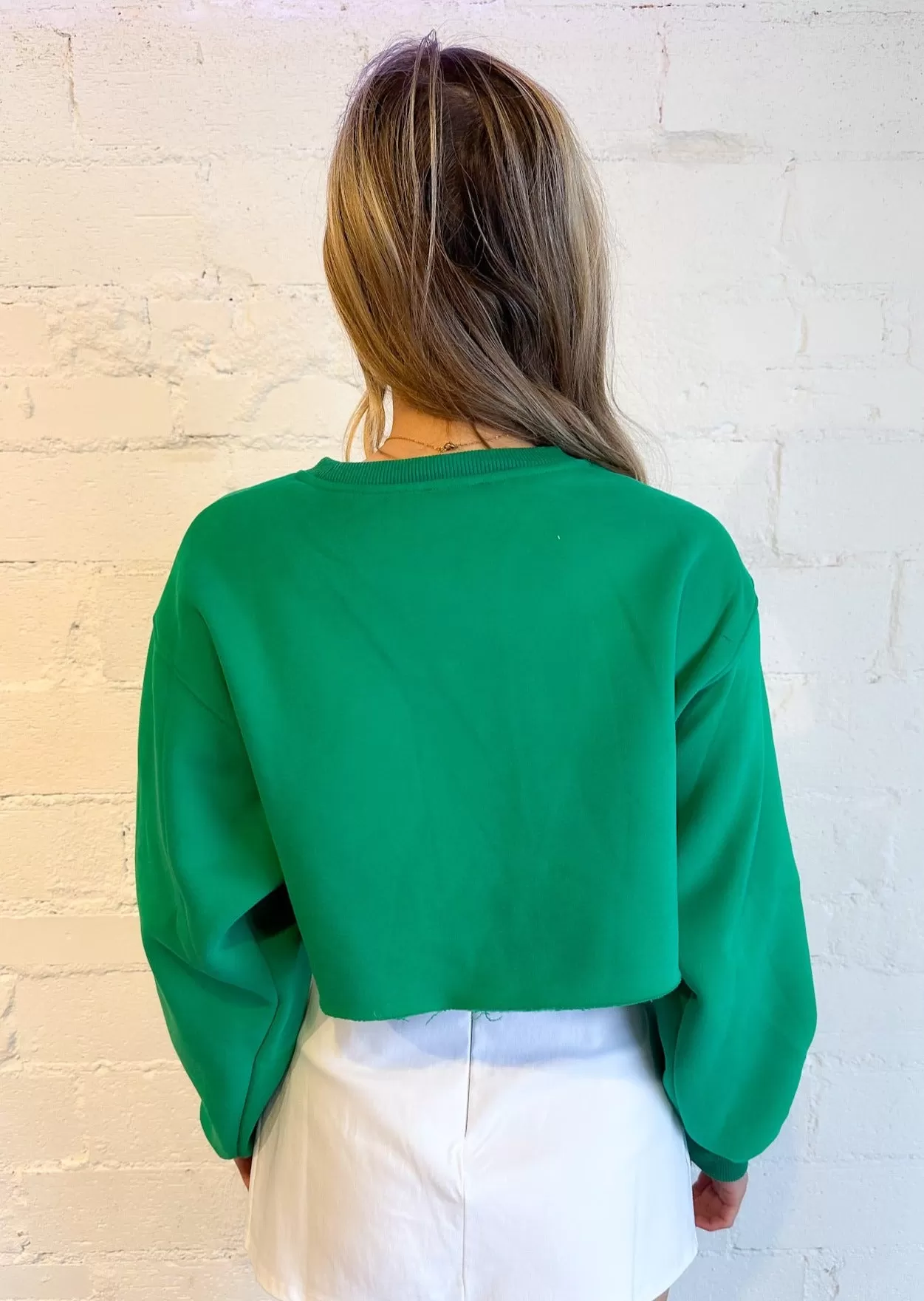 Verde Crop Sweatshirt