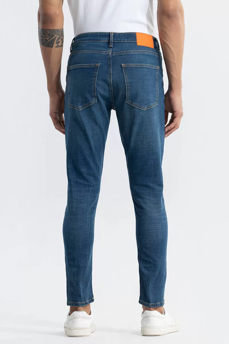 Vizer Washed Blue Skinny Jeans