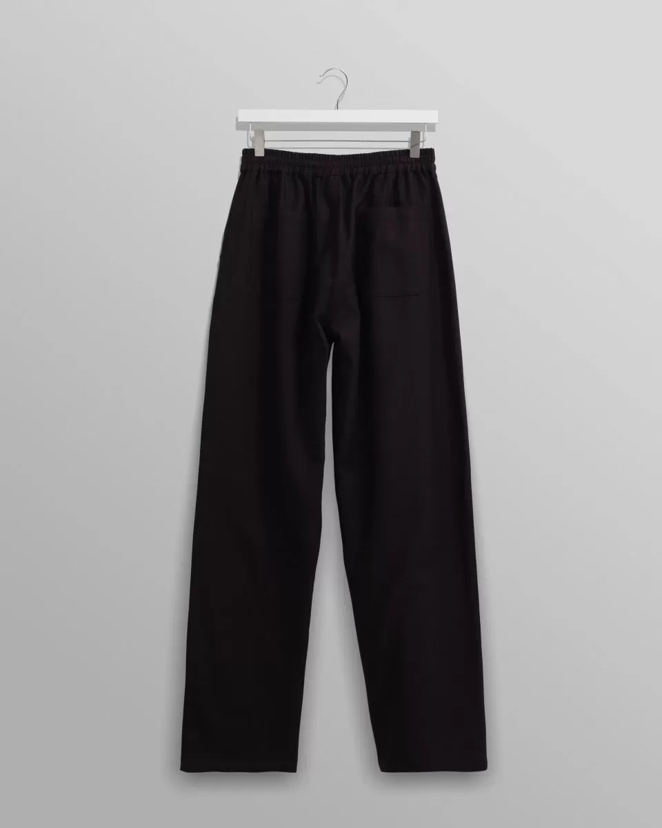 Wax L. CAMPBELL TROUSER LINEN/COTTON BLACK