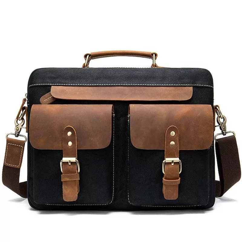 WESTAL Men Briefcases Men's Bag Genuine Leather