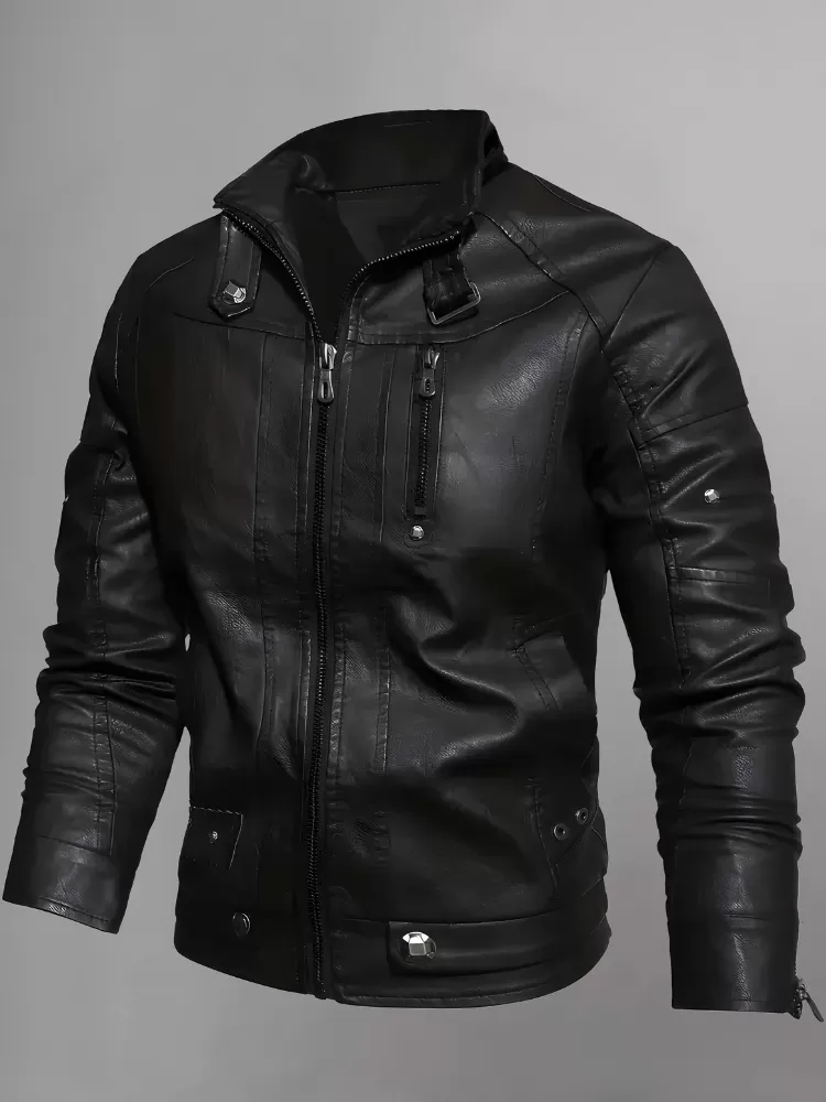 Wilmer Black Leather Jacket