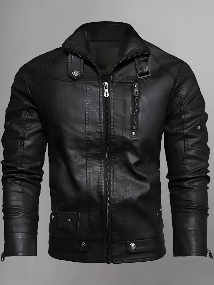 Wilmer Black Leather Jacket